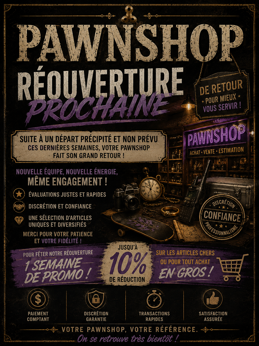 Réouverture du Pawnshap et nouveauté